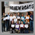 Photograph of protesters delivering petition against roadbuilding to the DfT